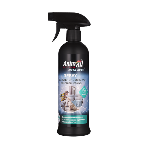 Спрей Animall Cleane Home ліквідатор запахів та біологічних плям, гіпоалергенний, 500 мл