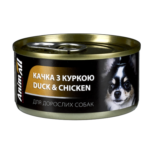 Консерви AnimAll для собак, качка з куркою, 85 г