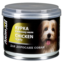 Консерви AnimAll для собак, курка в ніжному желе, 195 г
