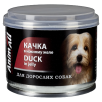 Консерви AnimAll для собак, качка в ніжному желе, 195 г
