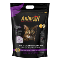 Силікагелевий наповнювач AnimAll Premium Фіолетовий аметист для котячого туалету, 15 л (6.4 кг)