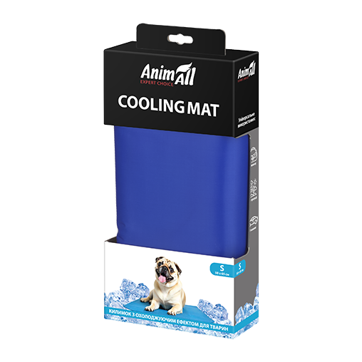 Охолоджуючий килимок AnimAll для котів та собак, колір синій, S 50x65 см