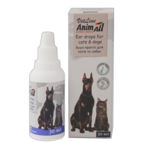 Вушні краплі AnimAll VetLine для котів і собак, 30 мл