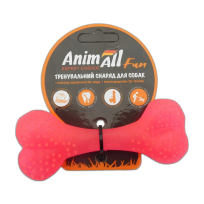 Іграшка AnimAll Fun кістка, коралова, 12 см
