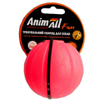 Іграшка AnimAll Fun тренувальний мʼяч для собак, 7 см, коралова