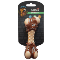 Іграшка AnimAll GrizZzly кісточка з ароматом мʼяса, 13.5 см, коричнева