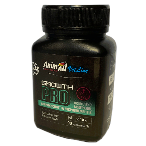 Вітаміни AnimAll VetLine Growth PRO для малих порід собак  1 г × 90 табл