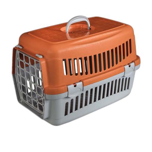 Переноска AnimAll CNR-102 для котів і собак, сіро-помаранчева, 48.5×32.5×32.5 см