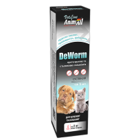 Суспензія AnimAll VetLine DeWorm антигельмінтний препарат для цуценят та кошенят, 5 мл