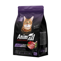 Сухий корм AnimAll для дорослих котів, зі свіжою індичкою та качкою, 400 г