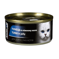 Консерви AnimAll для котів, тунець в ніжному желе, 85 г
