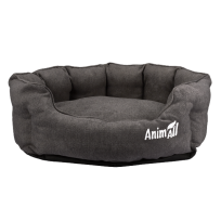 Лежак AnimAll Royal для котів та собак, колір темно-сірий, S 48х42х20 см