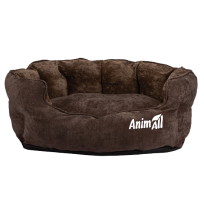 Лежак AnimAll Royal для котів та собак, колір коричневий, M 53х47х21 см
