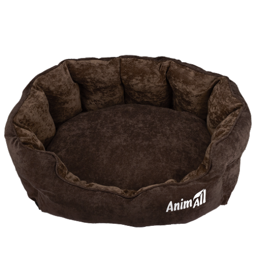Лежак AnimAll Royal для котів та собак, колір коричневий, M 53х47х21 см