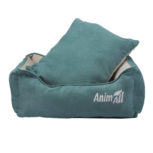 Лежак AnimAll Nena для котів та собак, колір бірюзовий, S 45х35х16 см