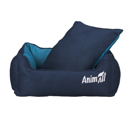 Лежак AnimAll Gama для котів та собак, колір темно-синій, S 45х35х16 см