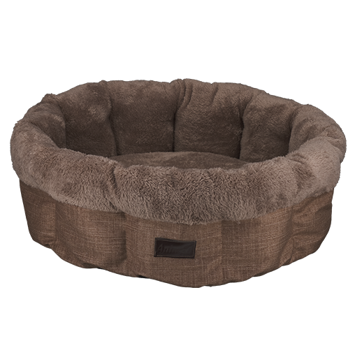 Лежак-кошик AnimAll Mary для котів та собак, колір коричневий, M 60х60х17 см