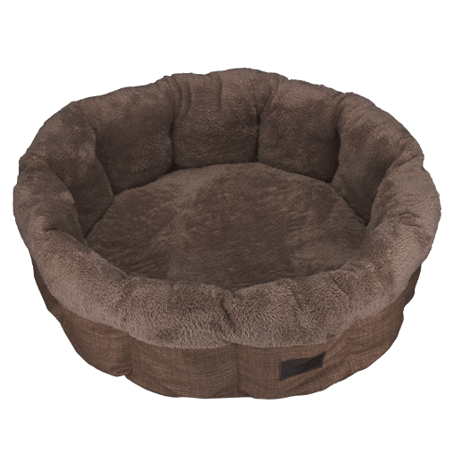 Лежак-кошик AnimAll Mary для котів та собак, колір коричневий, M 60х60х17 см