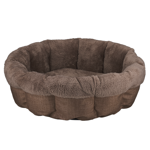 Лежак-кошик AnimAll Mary для котів та собак, колір коричневий, M 60х60х17 см