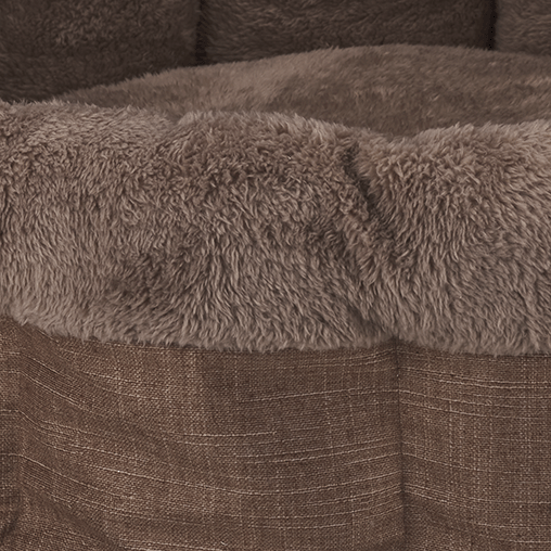 Лежак-кошик AnimAll Mary для котів та собак, колір коричневий, M 60х60х17 см
