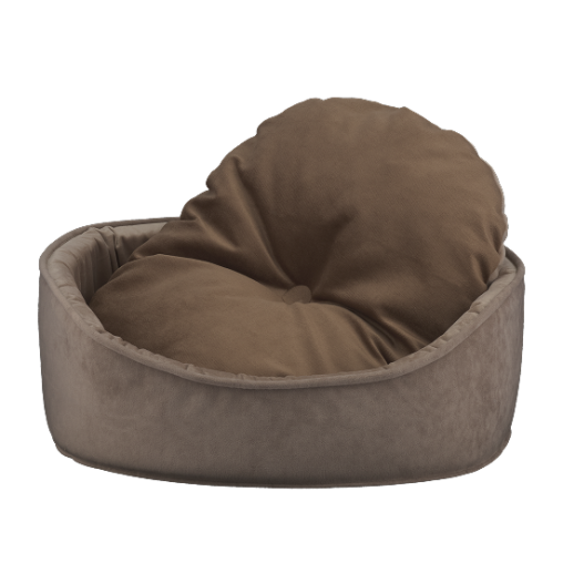 Лежак AnimAll Sofi для котів та собак, колір коричневий, XS 48х36х14,5 см
