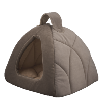 Лежак-будиночок AnimAll Silver для котів та собак, колір бежевий, 39х39х36 см