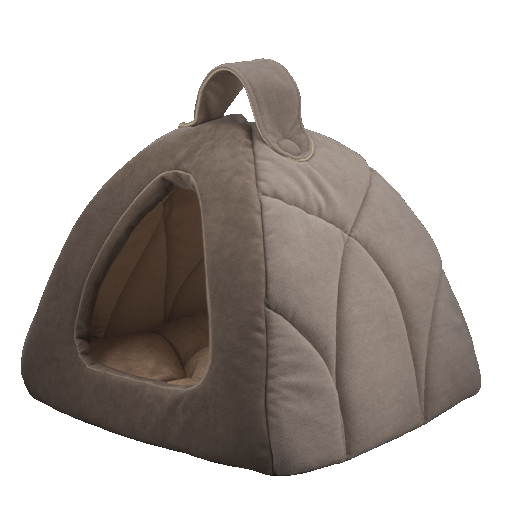 Лежак-будиночок AnimAll Silver для котів та собак, колір бежевий, 39х39х36 см