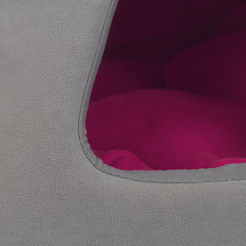 Лежак-будиночок AnimAll Silver для котів та собак, колір сіро-рожавий, 39х39х36 см