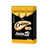 Ласощі AnimAll Сrème для котів, зі смаком курки, 6×15 г