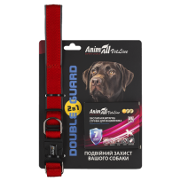 Комплект AnimAll VetLine Double Guard нашийник з протипаразитарною стрічкою, 25 мм, 400 - 500 мм, червоний
