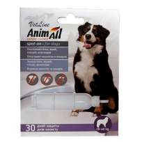 Краплі AnimAll VetLine Spot-On від бліх і кліщів для собак вагою 30-40 кг