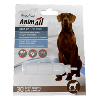 Краплі AnimAll VetLine Spot-On від бліх і кліщів для собак вагою 40-60 кг