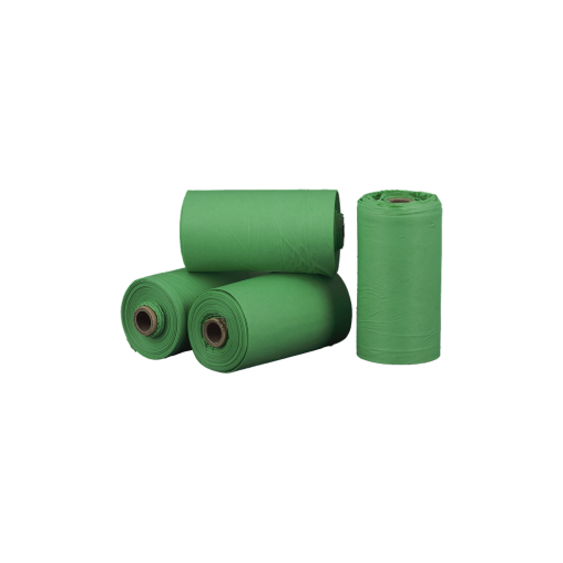 Біорозкладні пакети AnimAll GreenBags для прибирання за тваринами, колір зелений, 4 рулони | 15 пакетів