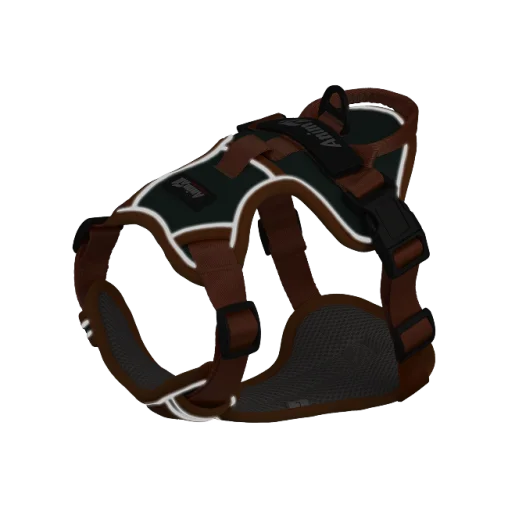 Шлея анатомічна світловідбивна AnimAll HL-H8791 для собак, колір зелений | помаранчевий, L 62-83 см