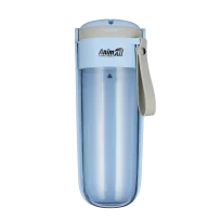 Пляшка-поїлка 2-в-1 портативна AnimAll для котів та собак, колір блакитний, 380 мл