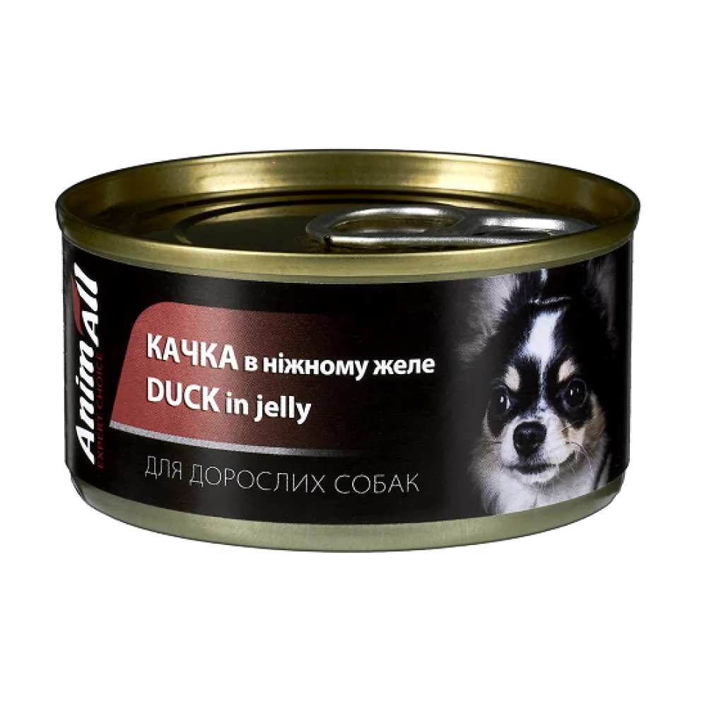 Консерви AnimAll для собак, качка в ніжному желе, 85 г