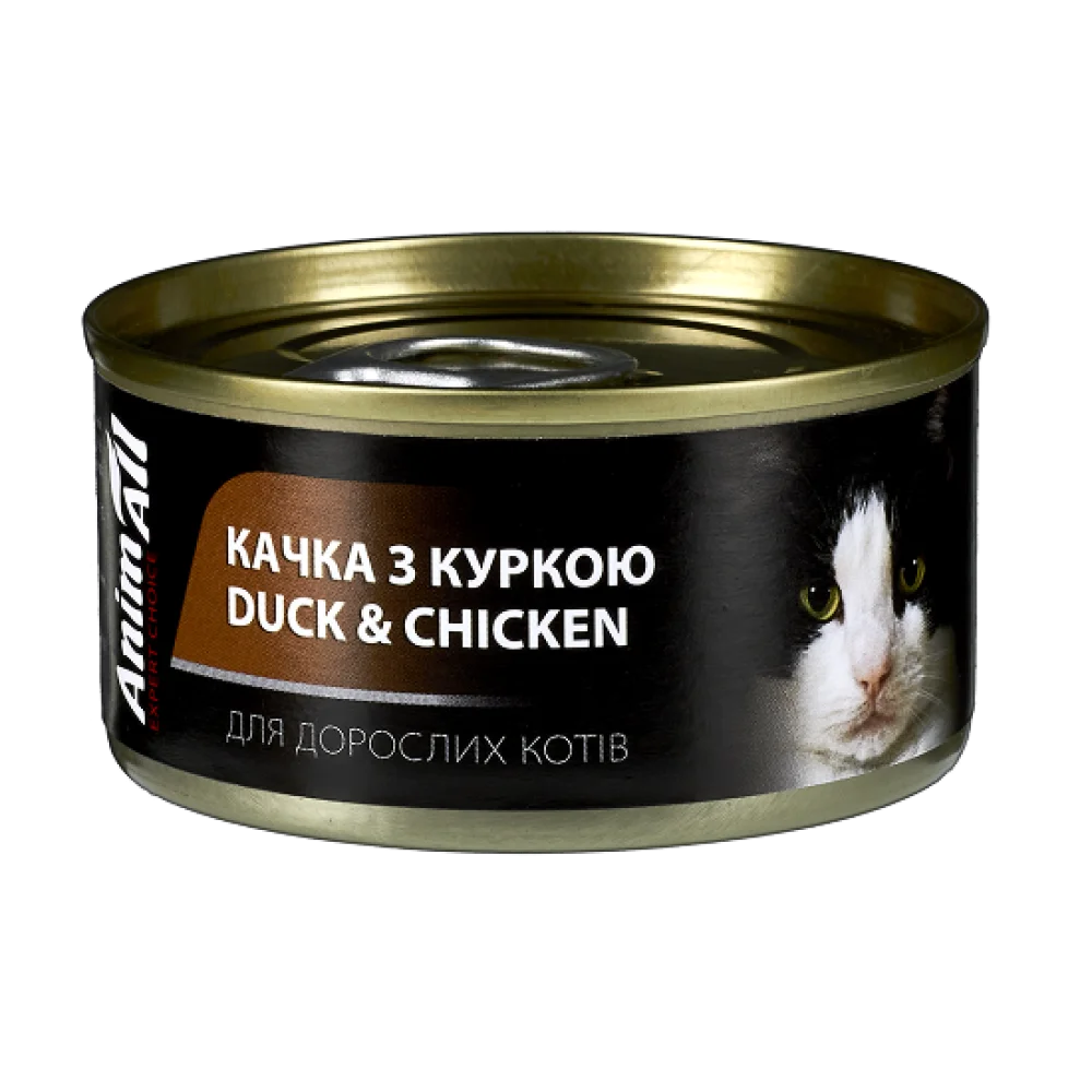 Консерви AnimAll для котів, качка та куриця, 80 г