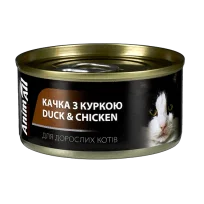 Консерви AnimAll для котів, качка та куриця, 80 г