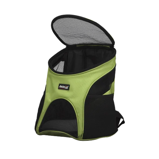 Рюкзак-переноска AnimAll для собак і котів, нейлон, зелений, 31×25×35 см