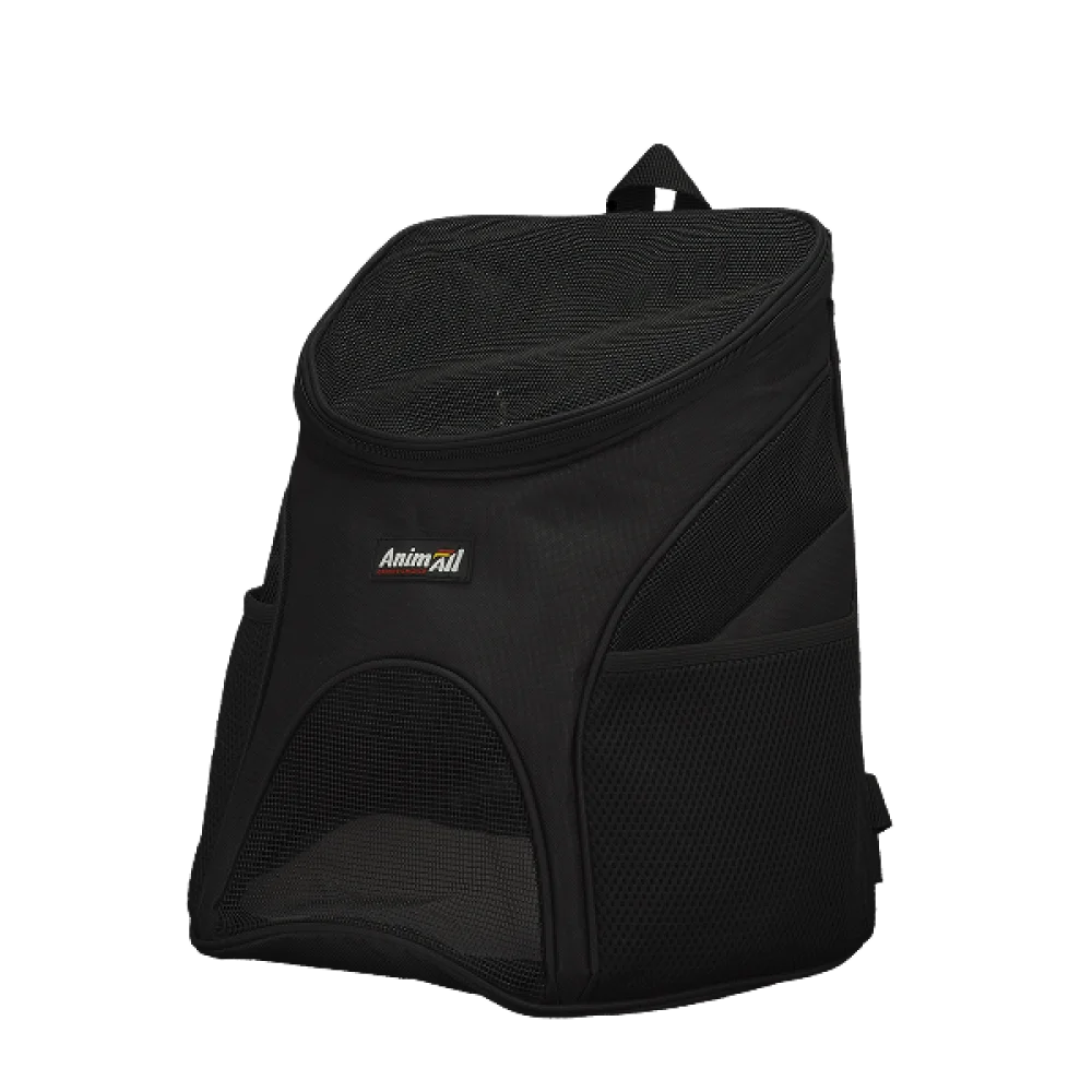 Рюкзак-переноска AnimAll для собак і котів, нейлон, чорний, 31×25×35 см