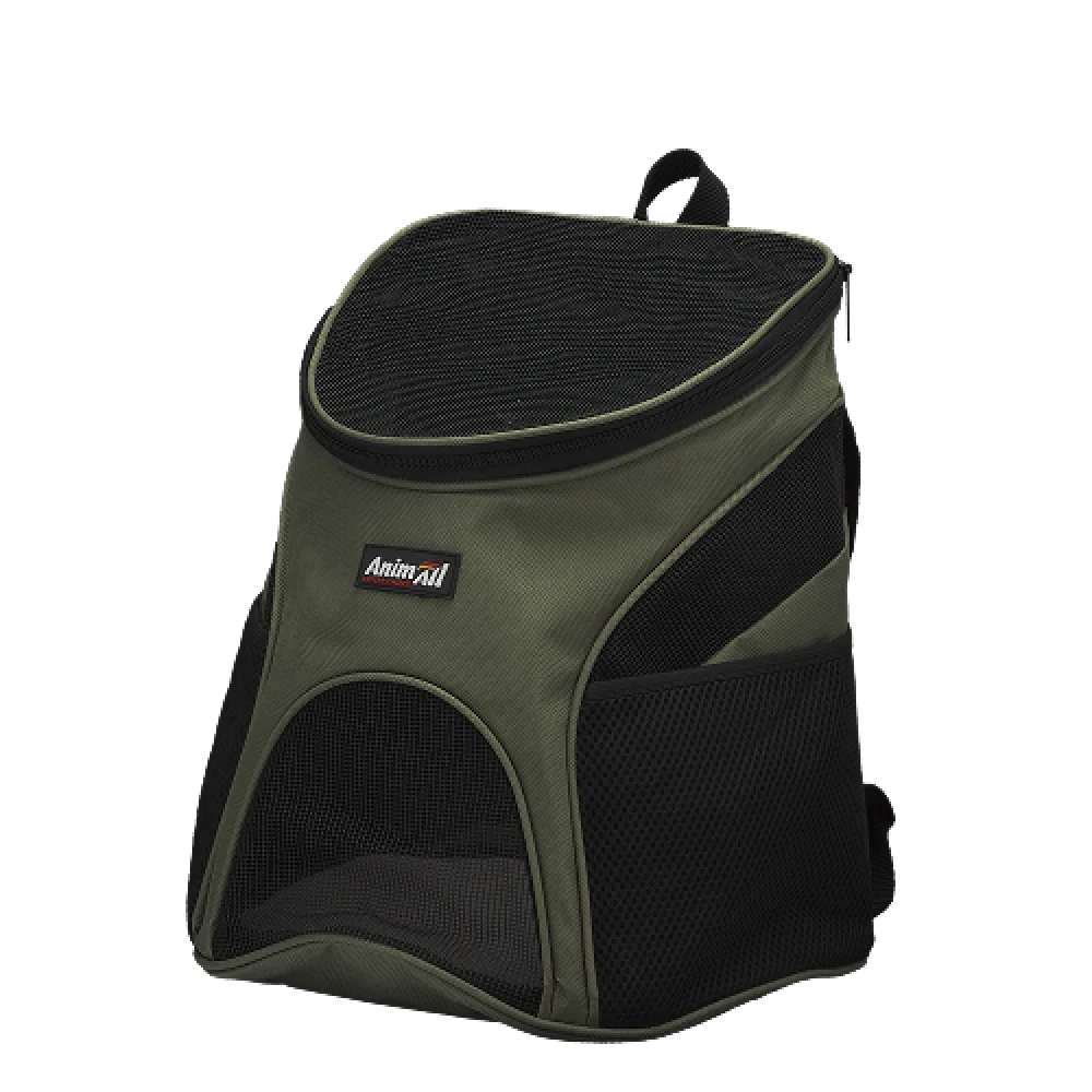 Рюкзак-переноска AnimAll для собак і котів, нейлон, хакі, 31×25×35 см