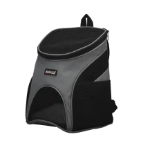 Рюкзак-переноска AnimAll для собак і котів, нейлон, сірий, 31×25×35 см
