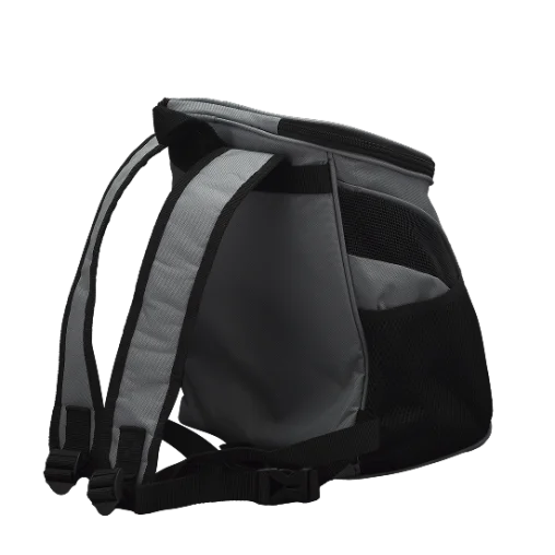 Рюкзак-переноска AnimAll для собак і котів, нейлон, сірий, 31×25×35 см