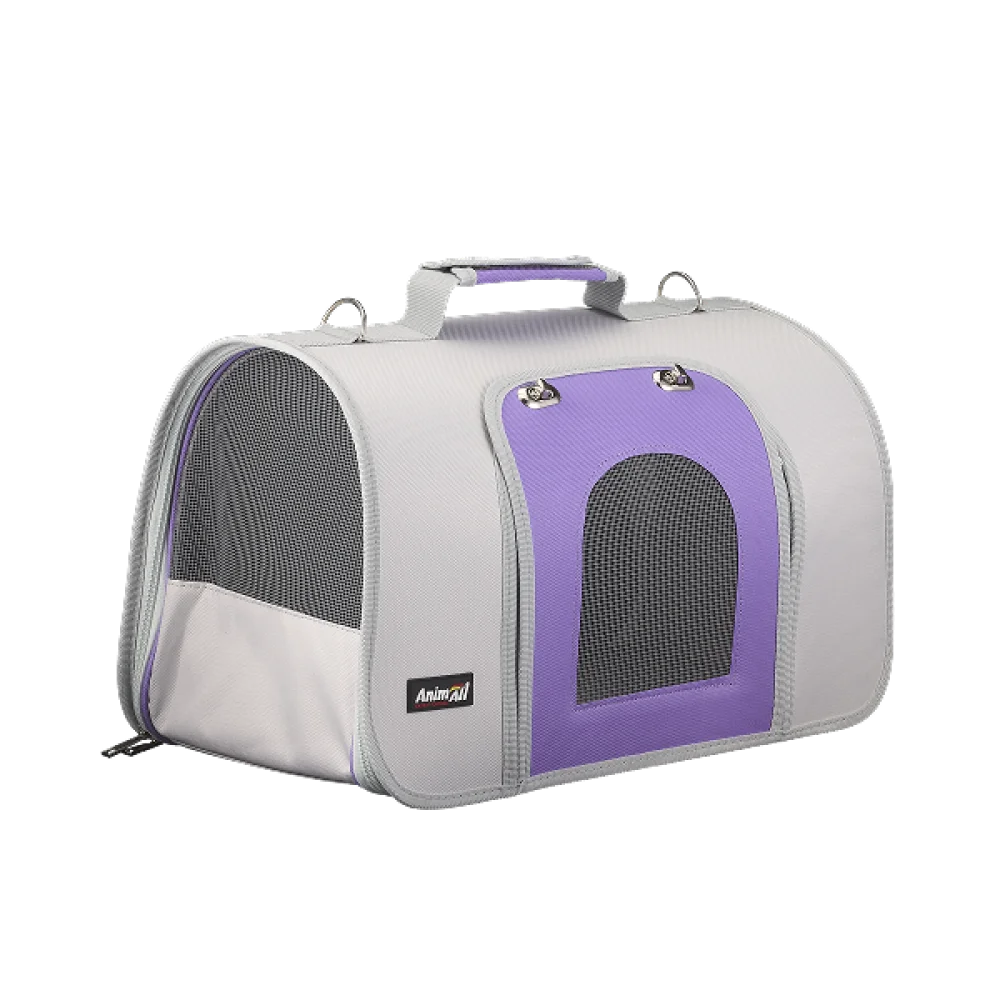 Сумка-переноска AnimAll для котів та собак, колір сіро-фіолетовий, 44х22х25 см