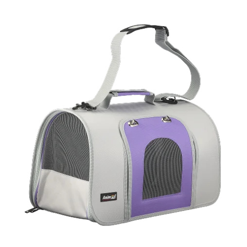Сумка-переноска AnimAll для котів та собак, колір сіро-фіолетовий, 44х22х25 см
