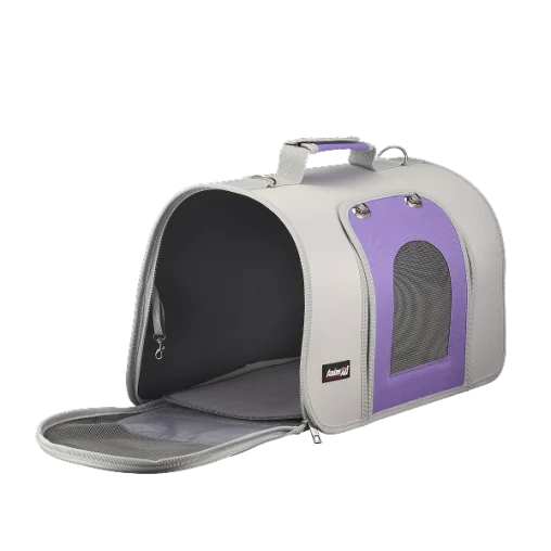 Сумка-переноска AnimAll для котів та собак, колір сіро-фіолетовий, 44х22х25 см