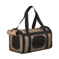 Сумка-переноска AnimAll жорстка для котів та собак дрібних порід, шоколад, 45×25×29 см