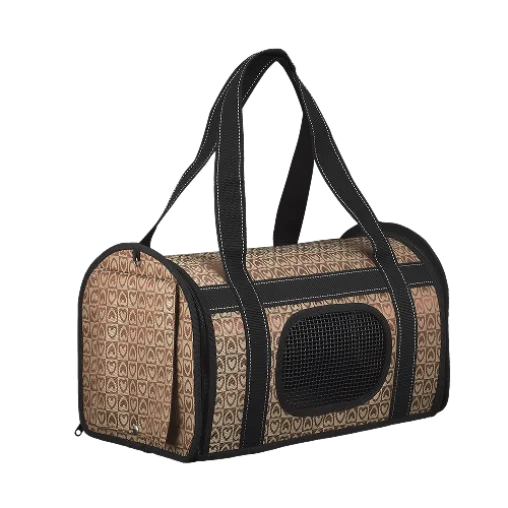 Сумка-переноска AnimAll жорстка для котів та собак дрібних порід, шоколад, 45×25×29 см