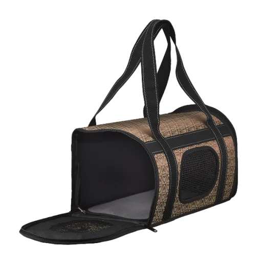 Сумка-переноска AnimAll жорстка для котів та собак дрібних порід, шоколад, 45×25×29 см