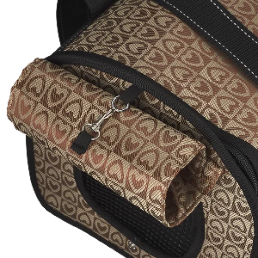 Сумка-переноска AnimAll жорстка для котів та собак дрібних порід, шоколад, 45×25×29 см